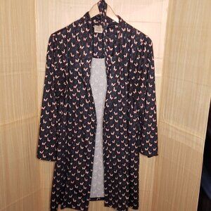 Lillianne by Modcloth Womens Grey Llama Print Robe XL